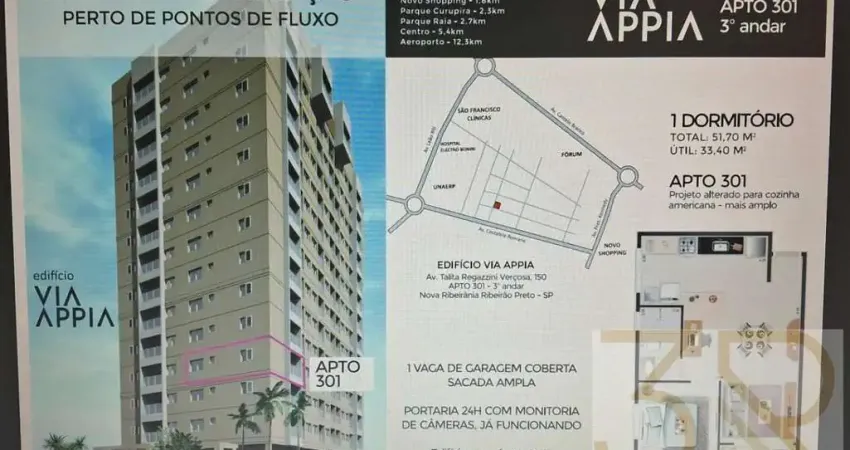 Apartamento com 1 quarto à venda na Avenida Talita Regazzini Verçosa, Ribeirânia, Ribeirão Preto