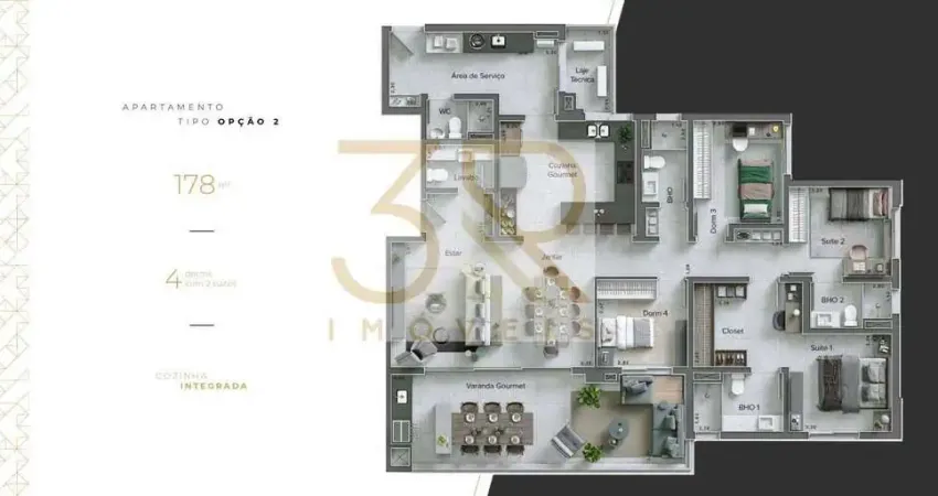 Apartamento com 3 quartos à venda na Rua Carlos Rateb Cury Carlos Cury, Jardim Olhos d'Água, Ribeirão Preto