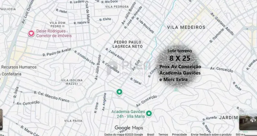 Terreno lote plano à venda, 200m2 - vila medeiros, são paulo, sp