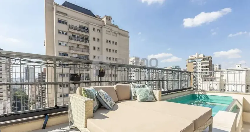 Cobertura na vila nova conceição de 310m² com 4 suítes e 5 vagas à venda, são paulo, sp