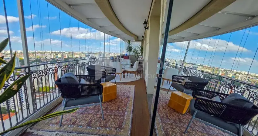 Cobertura no campo belo de 386m² com 4 suítes e 8 vagas à venda, são paulo, sp