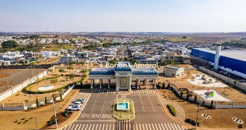 Terreno à venda com 360 m² no condomínio santorini, parque brasil 500, paulínia