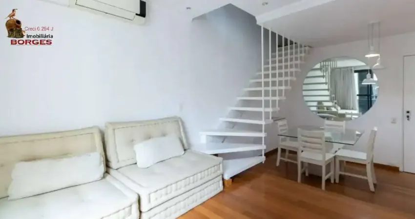ITAIM, RUA JESUINO ARRUDA, APTO DUPLEX, MOBILIADO E PRONTO, SÓ MUDAR!!