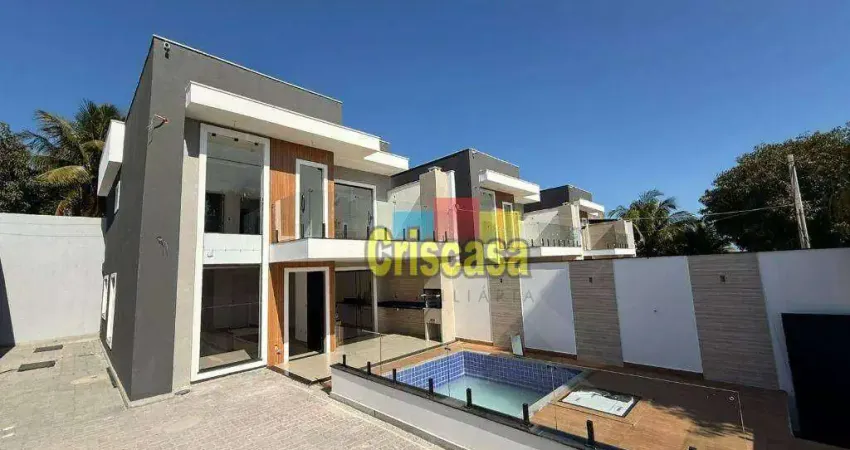 Casa com 4 dormitórios à venda, 140 m² por r$ 800.000,00 - colinas - rio das ostras/rj