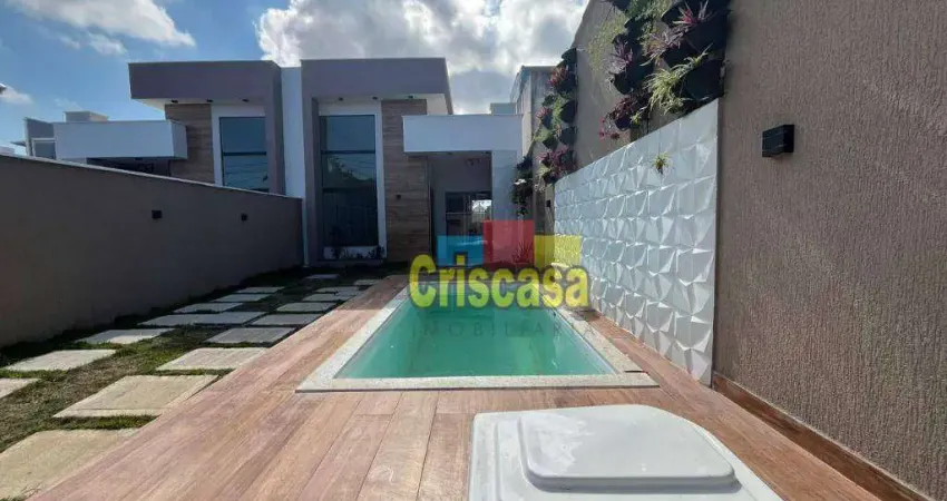 Casa com Fino Acabamento à Venda no Recreio - Rio das Ostras | 3 Quartos, Piscina e Área Gourmet no Bairro Recreio.