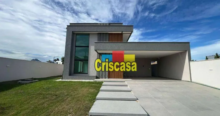 Casa de Alto Padrão à Venda no Condomínio Villa Contorno - Rio das Ostras | 3 Suítes, Área Gourmet e Segurança 24h