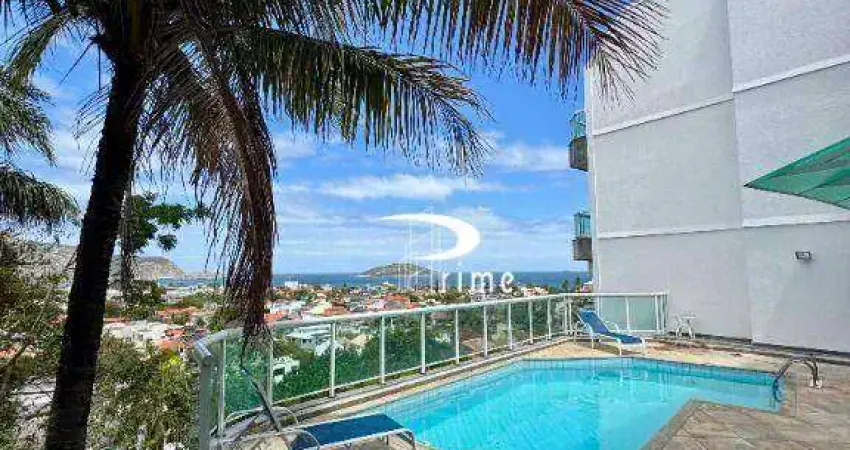 Cobertura com 1 dormitório, 112 m² - venda por r$ 630.000,00 ou aluguel por r$ 4.531,18/mês - camboinhas - niterói/rj