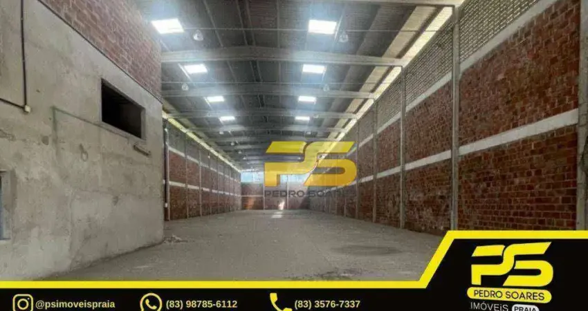 Galpão para alugar, 1800 m² por r$ 32.400/mês - bairro das indústrias - joão pessoa/pb