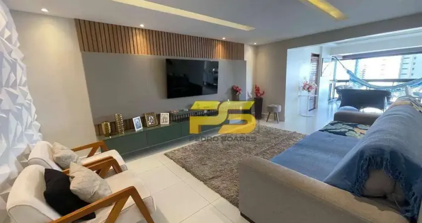 Apartamento com 3 dormitórios à venda, 143 m² por r$ 870.000 - manaíra - joão pessoa/pb