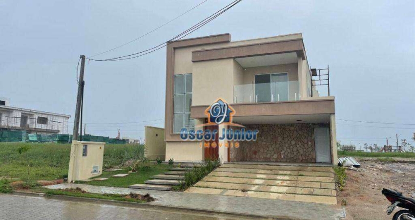 Casa Duplex em Condomínio Fechado com 4 Suítes + Área de Lazer Completa, 363 m² por R$ 2.900.000 - Cidade Alpha - Eusébio/CE
