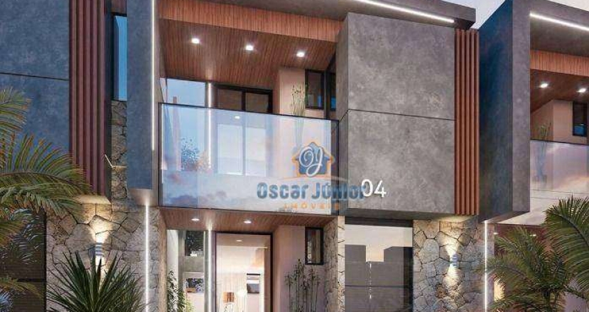 Casa com 3 ou 4 dormitórios e escritório à venda, a partir de 128 m² - Urucunema - Eusébio/CE