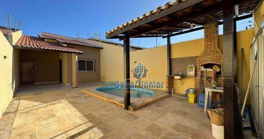 Casa Plana com 3 Quartos (2 Suítes) com Piscina e Churrasqueira à venda, 83 m² por R$ 390.000 - Passaré - Fortaleza/CE
