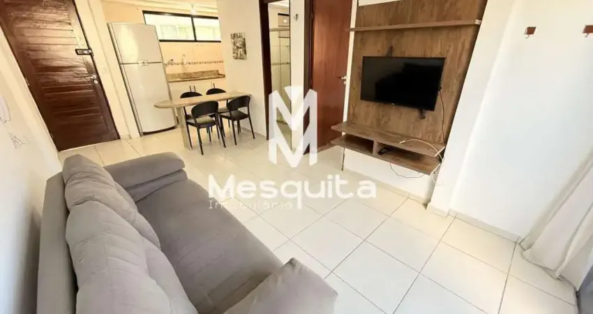 Apartamento mobiliado com 01 quarto com 35m² para locação anual à beira mar do bessa.