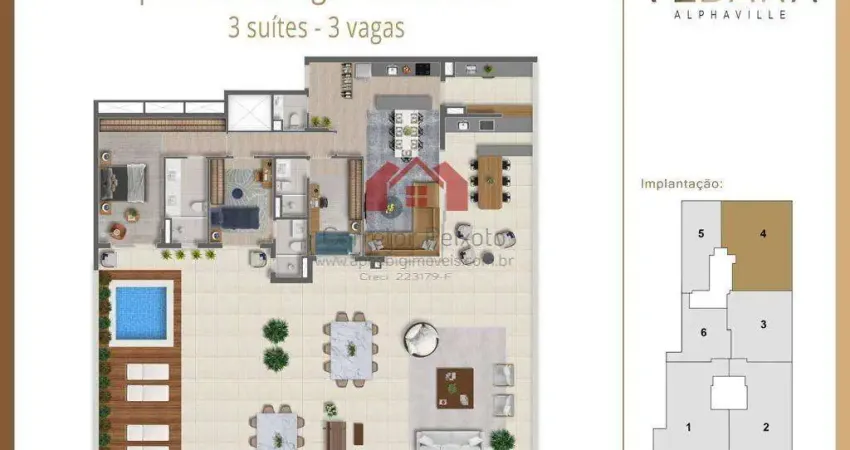 Apartamento com 3 quartos à venda na Avenida Piraíba, 396, Centro Comercial Jubran, Barueri