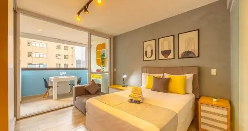 Studio 29m²  na Vila Olímpia todo Mobiliado  1 quarto - 1 banheiro - 1 Vaga