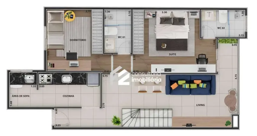 Cobertura com 2 dormitórios à venda, 124 m² por r$ 1.290.000 - centro - são bernardo do campo/sp