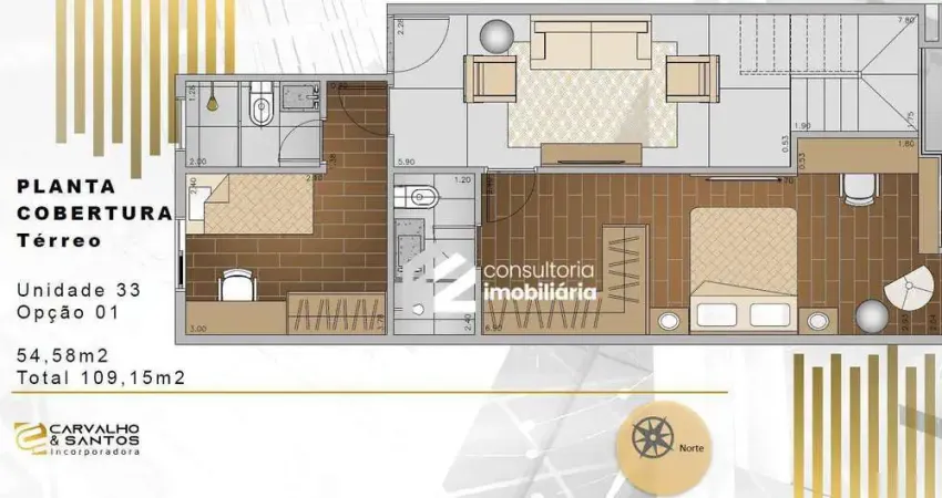 Cobertura com 2 dormitórios à venda, 109 m² por r$ 1.190.000 - nova petrópolis - são bernardo do campo/sp
