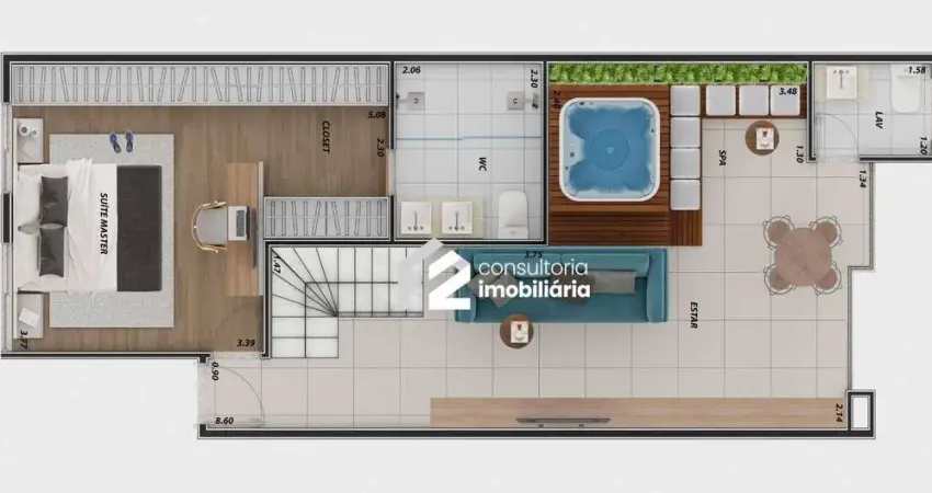 Cobertura com 1 dormitório à venda, 114 m² por r$ 1.390.000 - vila dayse - são bernardo do campo/sp