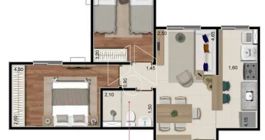 Apartamento com 2 quartos à venda na Rua José Bonifácio, 102101, Jardim Cristo Rei, Marília