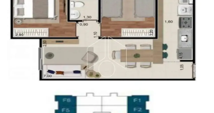 Apartamento com 2 quartos à venda na Rua Doutor Calim Garcia, 205157, Jardim América, Marília