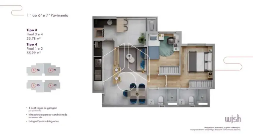 Apartamento com 2 quartos à venda na Avenida Brasil, 70084, Centro (Lácio), Marília