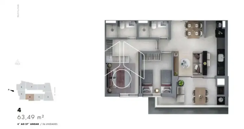 Apartamento com 2 quartos à venda na Alameda Joaquim Cavina, 106052, Jardim Maria Izabel, Marília