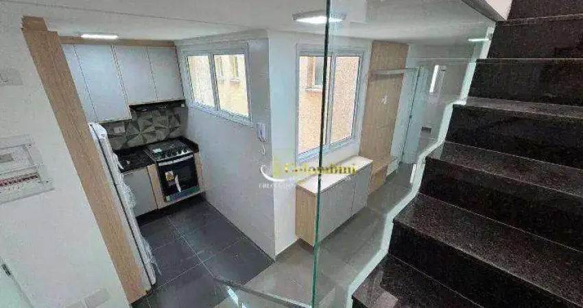 Cobertura Nova com 2 dormitórios, sendo 1 suíte para venda ou locação, 84 m² - Campestre - Santo André/SP
