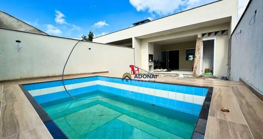 Casa Nova com Piscina, 3 dormitórios à venda, 114 m² por R$ 630.000 - Nereidas - Guaratuba/PR
