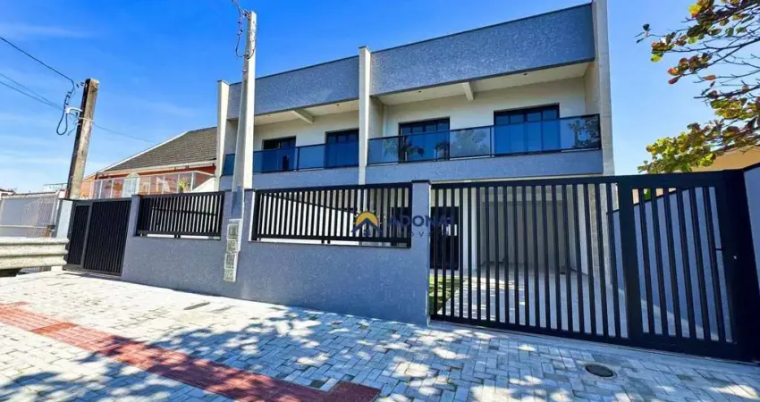 Sobrado novo com piscina, 3 dormitórios à venda, 190 m² por r$ 1.350.000 - brejatuba - guaratuba/pr