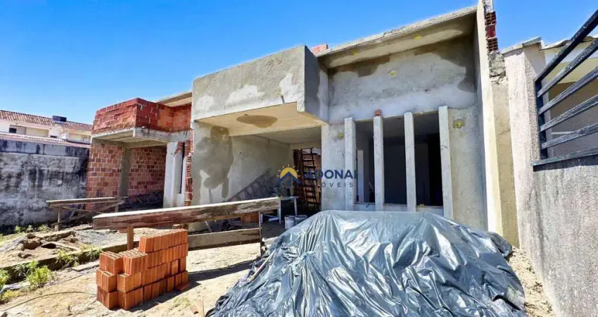 Casa em fase final de construção, com 3 dormitórios à venda, 125 m² por r$ 550.000 - cohapar - guaratuba/pr