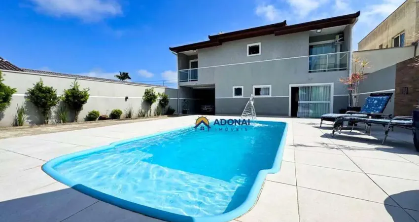 Casa com piscina, 4 dormitórios à venda, 350 m² por r$ 1.600.000 - balneario eliana - guaratuba/pr