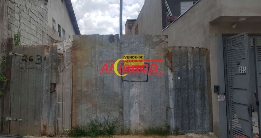 Terreno para alugar,  125m²- Jardim Adriana - Guarulhos/SP - Por R$700