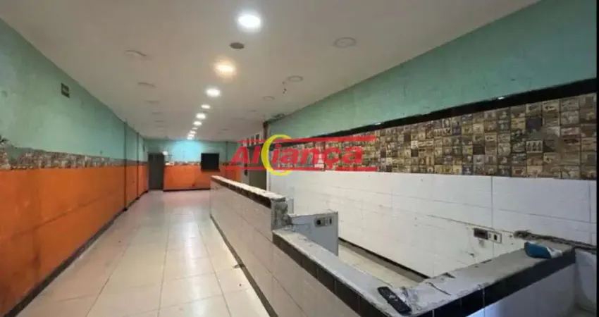 SALÃO COMERCIAL PARA ALUGAR COM 140M², COZINHA E 2 BANHEIROS, VILA GALVÃO - GUARULHOS/SP POR R$ 8500