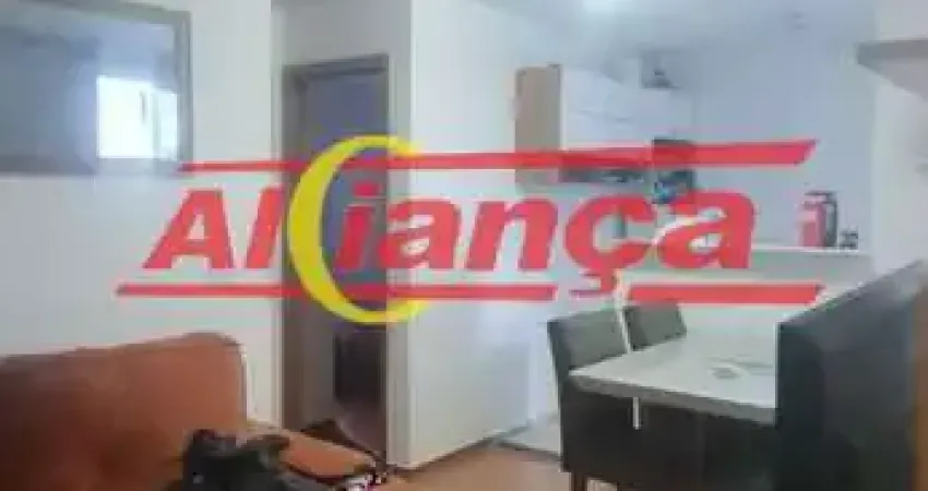 Apartamento com 2 quartos mobiliado para alugar,  m² - Jd City - Guarulhos/SP -  Por R$ 2.500,00