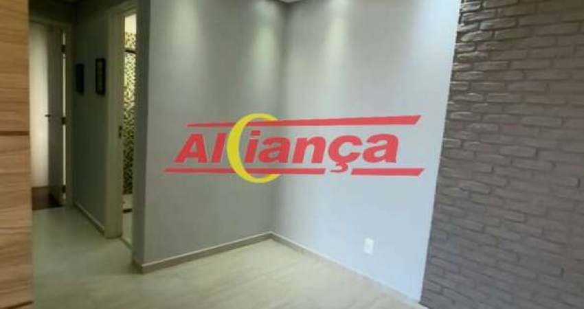 Apartamento para alugar cpm 2 quartos sendo 1 suíte, 2 banheiros e 1 vaga- 53m²- Centro- Guarulhos