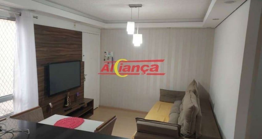 APARTAMENTO PARA ALUGAR COM 02 QUARTOS, 01 VAGA, 45M², ÁGUA CHATA - GUARULHOS/SP POR R$ 1.300,00