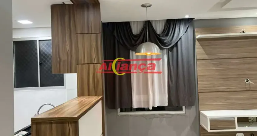 Apartamento com 2 quartos para alugar,  44m² - Jardim Ansalca- Guarulhos/SP - R$ 1.100,00