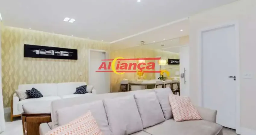 Apartamento 122m², com 3 quartos à locação no picanço - guarulhos/sp