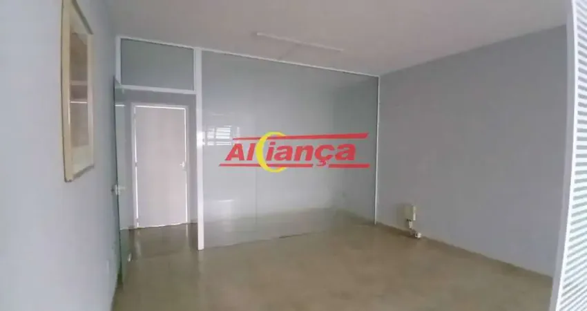 Sala comercial 50m², para locação centro de guarulhos por r$ 1.500,00