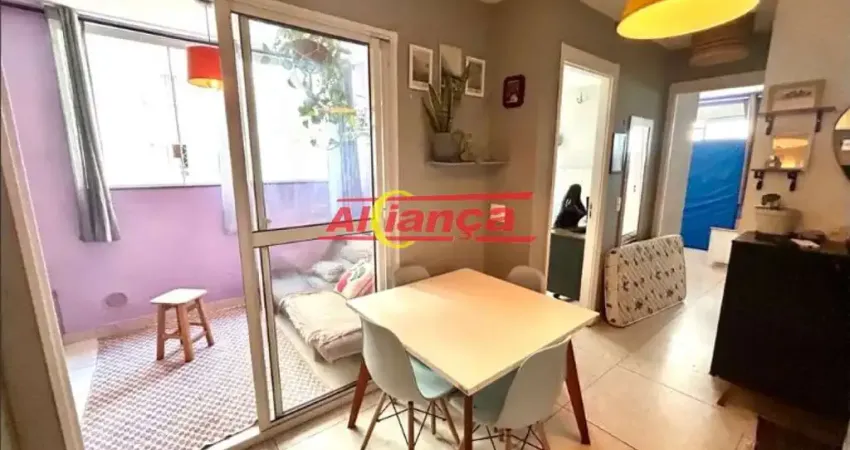 Apartamento com 48m², com 2 quartos sendo 1 suíte para locação na vila endres - guarulhos/sp