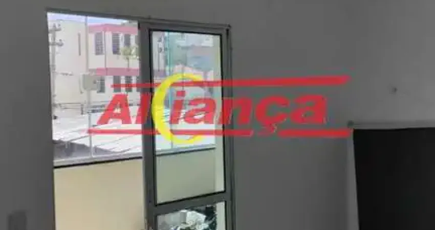 Sala com 28m², banheiro e copa, à locação no jardim vila galvão - guarulhos/sp por r$ 1.700,00