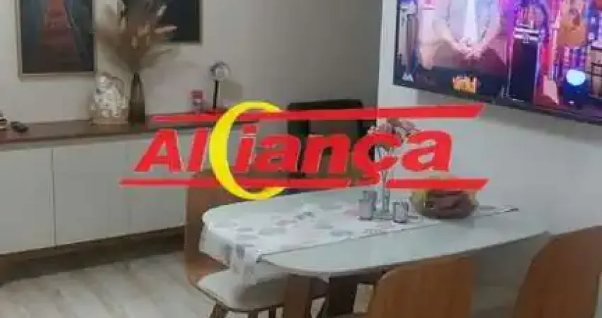 Apartamento 61m², com 2 quartos, vaga, à locação no parque jurema - guarulhos/sp por r$ 1.800,00