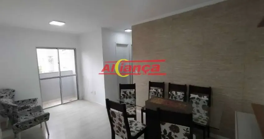 Apartamento com 65m², 2 quartos, 1 vaga, no gopouva em guarulhos/sp por r$ 2.600,00