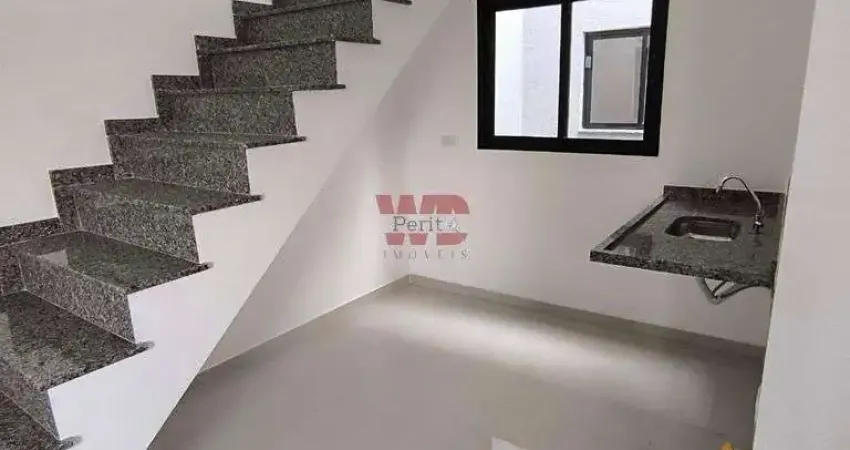 Cobertura com 2 quartos, 1 suíte na vila homero thon, santo andré