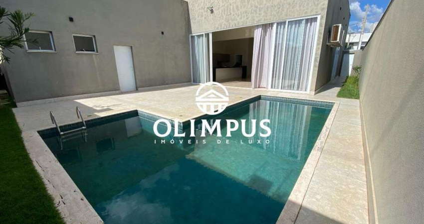 Linda casa em condomínio de alto padrão com 360m², disponível para locação - Uberlândia/MG