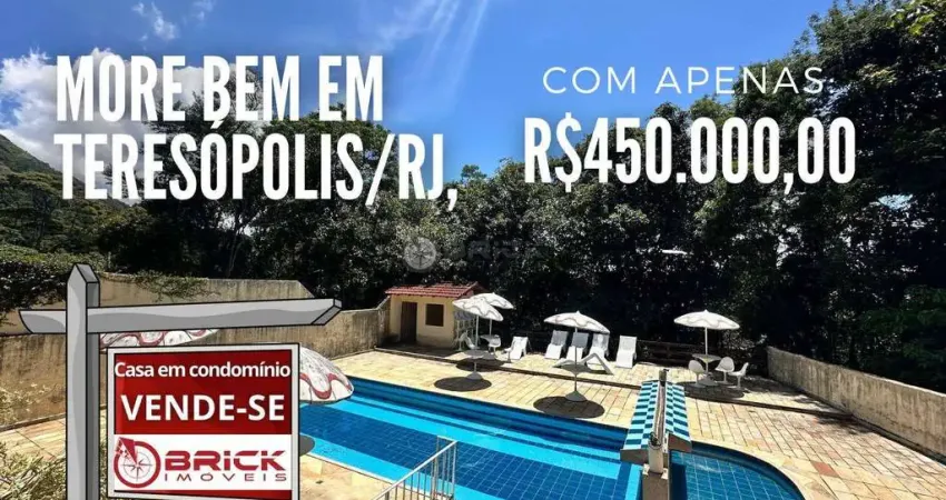 Casa com 3 quartos sendo 1 suíte em condomínio na Iúcas - Teresópolis/RJ.