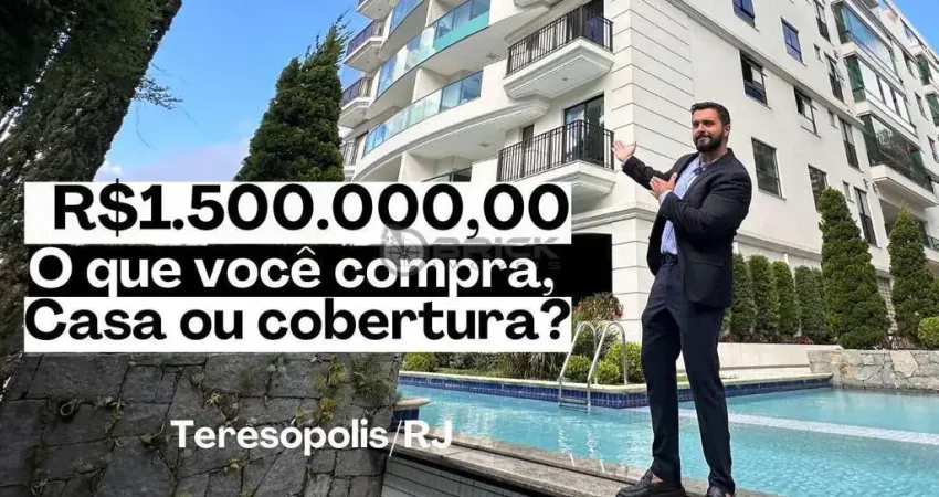 Cobertura duplex com 3 quartos sendo 2 suítes, 225 m² no Alto - Teresópolis/RJ.