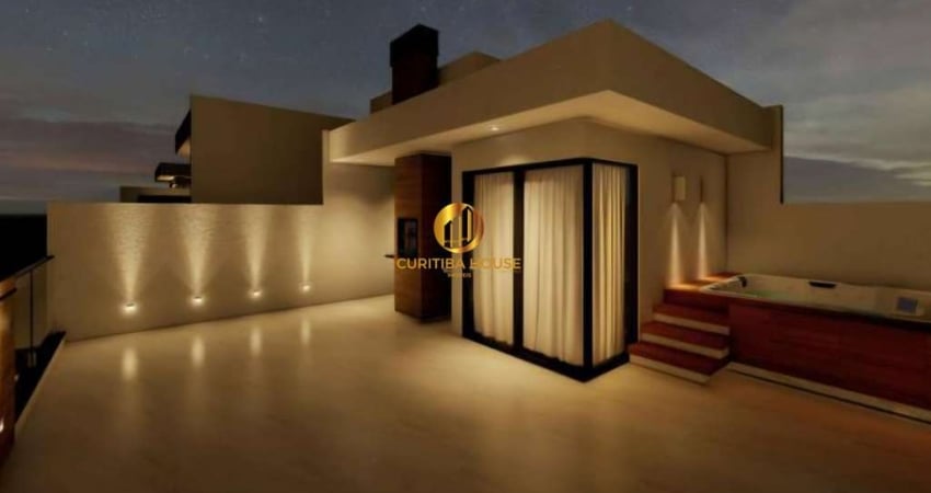 Sobrado 3 quartos sendo suíte condomínio Moradas do Bosque Xaxim com 166 m² privativos e rooftop gourmet