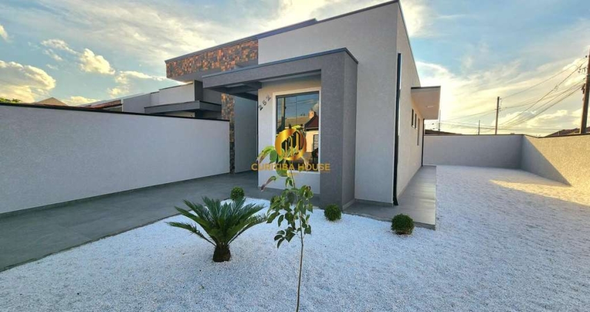 Casa de esquina com 3 quartos sendo 1 suite, amplo terreno de mais de 200 m² no Eucaliptos Fazenda Rio Grande