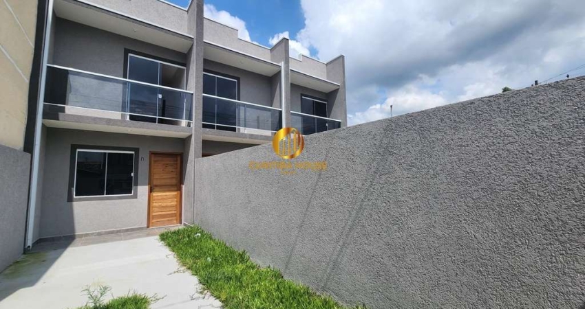 Sobrado 2 quartos novo no Umbara frente para Rua. Entrada de apenas R$ 12.000,00   Avaliação Caixa pronta de R$ 460.000,00.